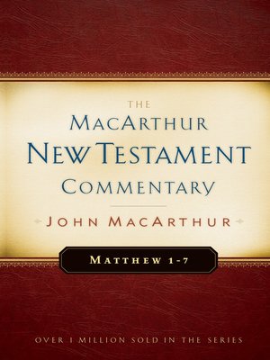 cover image of Matthew 1-7 MacArthur New Testament Commentary